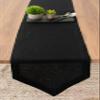 100% Linen Black Dining Table Runner in V-End Pattern for Thanksgiving, Home, Kitchen, Dining Room, Holiday, Wedding Party (14x72 inch, Pack of 1) view 3