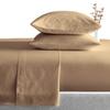 British-Linen Sheet Set 4 Piece and 1 Piece Zipper Duvet/Quilt Cover, 400TC & 100% Egyptian Cotton, (15" Deep Pocket) Cool, Silky and Lightweight 5 Piece Bedding - Taupe Solid,Full-XL Size. view 2