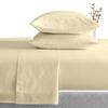 British-Linen Sheet Set 4 Piece and 1 Piece Zipper Duvet/Quilt Cover, 400TC & 100% Egyptian Cotton, (15" Deep Pocket) Cool, Silky and Lightweight 5 Piece Bedding - Ivory Solid,Full-XXL Size. view 2