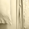 British-Linen Sheet Set 4 Piece and 1 Piece Zipper Duvet/Quilt Cover, 400TC & 100% Egyptian Cotton, (15" Deep Pocket) Cool, Silky and Lightweight 5 Piece Bedding - Ivory Solid,Full-XXL Size. view 4