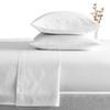 British-Linen Sheet Set 4 Piece and 1 Piece Zipper Duvet/Quilt Cover, 400TC & 100% Egyptian Cotton, (15" Deep Pocket) Cool, Silky and Lightweight 5 Piece Bedding - White Solid,King Size. view 3