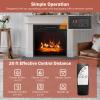 COSTWAY Electric Fireplace Insert 18-inch Wide, 1400W Recessed Fireplace Heater with Remote Control, 3 LED Flame Effects, 6H Timer, Electric Fireplace for Bedroom Home Office Indoor Use, Black view 3