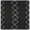 Hand Braided Jute 4' Square Kilim Rug Flatweave Mat Blue White Design Handmade Boho Thick 0.27" Geometric Pattern Carpet Sisal Jute Indoor Outdoor Use Rugs for Kitchen, Bedside, Yoga Mat view 1