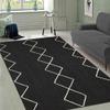 Hand Braided Jute 4' Square Kilim Rug Flatweave Mat Blue White Design Handmade Boho Thick 0.27" Geometric Pattern Carpet Sisal Jute Indoor Outdoor Use Rugs for Kitchen, Bedside, Yoga Mat view 2