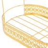 Abaodam Electroplated Gold Cup Rack with 6 Mug Hooks and Wire Storage Basket 13.11X11.49X7.87 Inch Wrought Iron Tea Cup Organizer for Kitchen Countertop and Party Use view 4