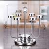 Cup Drying Rack Stand, Mug Rack 6 Cup Metal Hooks Drainer Holder Display Stand for Mugs, Glasses, Bottles on Home Kitchen Countertop,H view 2