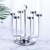 Cup Drying Rack Stand, Mug Rack 6 Cup Metal Hooks Drainer Holder Display Stand for Mugs, Glasses, Bottles on Home Kitchen Countertop,H view 4