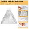 Chucoco Abstract Marble Texture Kitchen Hanging Towel, Set of 2 Absorbent Soft Hand Tie Towel Grey Sliver Agate Stone Durable Tea Bar Dish Towels for Bathroom Laundry Room Decor view 2