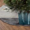 Christmas Tree Skirt White Still Life in Vase Holiday Tree Ornaments 4ft Blossom Gardenia Floral Xmas Trees Mat Home Decoration for Indoor Outdoor Party view 2
