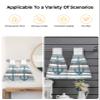 Kitchen Hanging Tie Towel, 1 Pack Reusable Quick Drying Hand Towel Nautical Anchor Blue Grey Stripe Cleaning Cloth with Loop Bathroom Tie Towels Modern Simplistic Striped view 4
