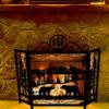 BestGiftEver 3-Panel Fireplace Screen Decorative with Mama Bear and Cub Strolling in The Meadow - Stand Alone Fireplace Cover Metal Mesh Screen - Home Decorative Firescreen for Cabin Wildlife Theme view 4