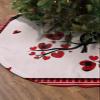 Christmas Tree Skirt Valentine's Day Black Birds Silhouette Holiday Tree Ornaments 4ft Love Hearts Tree Branch Xmas Trees Mat Home Decoration for Indoor Outdoor Party view 2