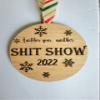 2022 year custom ornament. 2022 another year another shit show ornament view 2