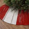 Christmas Tree Skirt Puerto Rico Flag on Shabby Wood Grain Holiday Tree Ornaments 4ft Star on Blue Red White Xmas Trees Mat Home Decoration for Indoor Outdoor Party view 2