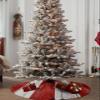 Christmas Tree Skirt Puerto Rico Flag on Shabby Wood Grain Holiday Tree Ornaments 4ft Star on Blue Red White Xmas Trees Mat Home Decoration for Indoor Outdoor Party view 4