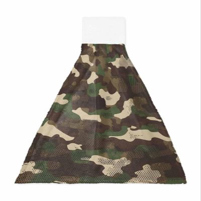 Chucoco Kitchen Hanging Tie Towel, 1 Pack Reusable Quick Drying Hand Towel Army Camouflage Jungle Green Brown Cleaning Cloth with Loop Bathroom Tie Towels Camo Art