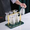Cup Drying Rack Stand, Mug Rack 6 Cup Metal Hooks Drainer Holder Display Stand for Mugs, Glasses, Bottles on Home Kitchen Countertop,B view 2