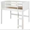 Donco Kids Louver Twin White Low Loft Bed view 1