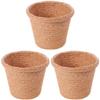 Alipis 3 Pcs Rustic Woven Straw Flowerpot with Plastic Liner for Indoor Succulent Holder, Home Decor, Storage Basket, and DIY Floral Arrangement, Khaki, 4.33 X 4.33 X 11.22 Inch view 1