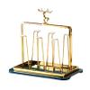 Cup Drying Rack Stand, Mug Rack 6 Cup Metal Hooks Drainer Holder Display Stand for Mugs, Glasses, Bottles on Home Kitchen Countertop,Gold view 1