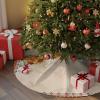 Christmas Tree Skirt Thanksgiving Pumpkins Sunflowers Holiday Tree Ornaments 4ft Fall Harvest Botanical Retro Frame Xmas Trees Mat Home Decoration for Indoor Outdoor Party view 2