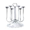 Cup Drying Rack Stand, Mug Rack 6 Cup Metal Hooks Drainer Holder Display Stand for Mugs, Glasses, Bottles on Home Kitchen Countertop,E view 1