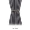 Simple Metal Elastic Curtain Ties - Leaf Curtain Ties Curtain Buckle Curtain Holders,Silver,2 PCS view 2