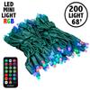 Novelty Lights 200 RGB Color Changing LED Mini Light Set, 4" Spacing, Green Wire, 67 Feet view 2