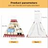 Chucoco Kitchen Hanging Tie Towel, 1 Pack Reusable Quick Drying Hand Towel Kitchen Chef with Dish Table Cleaning Cloth with Loop Bathroom Tie Towels Cooking Utensil Red Beige Border view 3