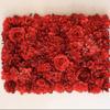 2 Pack of 16 x 24" Artificial Flower Wall Panels Flower Wall Mat Silk Rose Flower Panels for Backdrop Wedding Wall Decoration (Red) view 2