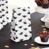 Hallmark Graduation Party Favor and Wrapped Treat Bags (30 Count; White with Black Mortarboards) for Grad Gifts, Open Houses, Gift Cards view 2