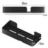 ONEMTB Floating Shelves No Drilling Bathroom Shelves Wall Mounted Bathroom Shelf Adhesive Anti-Rust Space Aluminum for Toilet Bathroom-Black_2 Tier (Color : Black, Size : 2 Layer) view 2