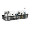 ONEMTB Bathroom Shelving Wall Mount Bathroom Rack Anti-Rust Bathroom Shelves Adhesive No Drilling Space Aluminum for Toilets-Black_3 Tier 30cm (Color : Black, Size : 1 Layer 50cm) view 1