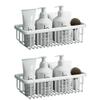 ONEMTB Bathroom Shelving Wall Mount Bathroom Rack Anti-Rust Bathroom Shelves Adhesive No Drilling Space Aluminum for Toilets-Black_3 Tier 30cm (Color : White, Size : 2 Layers 30cm) view 1