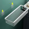 ONEMTB Bathroom Shelving Wall Mount Bathroom Rack Anti-Rust Bathroom Shelves Adhesive No Drilling Space Aluminum for Toilets-Black_3 Tier 30cm (Color : White, Size : 2 Layers 30cm) view 4