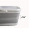 SAMMART 12L (3.1 Gallon) Collapsible Rectangular Handy Bucket/Multiuse Foldable Water Pail for Camping, Fishing (Grey (Set of 2)) view 4