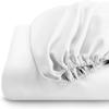 Top Split King Fitted Sheet for Sleep Number Beds - 100% Egyptian Cotton 1000 TC Half Split Fitted Sheet Only - 2 PC Half Split Purple King Fitted Sheet Only Split Down 32 inches from Top view 2