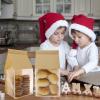 euduv Bakery Bags with Window Large Cookie Bags for Packaging 100Pcs 5.1x4.3x11 Inche Brown Kraft Paper Homemade Bread Bag Keeps Items Fresh Professional and Durability,Easy to Use,Take Out. view 2