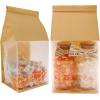 euduv Bakery Bags with Window Large Cookie Bags for Packaging 100Pcs 5.1x4.3x11 Inche Brown Kraft Paper Homemade Bread Bag Keeps Items Fresh Professional and Durability,Easy to Use,Take Out. view 4