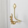 2pcs Curtain Holdbacks Brass Curtain Hook Decoration Curtain Tieback Drapery Hand Engraving Curtain Holder for Home view 4