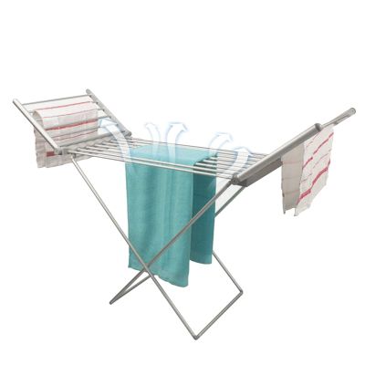 230W Electric Heated Clothes Airer Dryer, 18 Bars Winged Electric Heated Clothes Drying Rack,45-55 Constant Temperature,Aluminium Alloy,for Bathroom Laundry Room