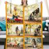 AXKEUDO Customized Blankets with Photos Picture Collage Personalized Blanket Custom Gift for Mothers Day,Dad,Mom,Family,Friends,Couples,Dog,Cat 6 Photo Collage 90.6"X59" view 1