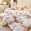 Pealihuy Double-Sided Velvet Winter Quilt, Super Warm Lamb Quilt Winter Blanket, Double-Sided Thicken Comforter, Premium Reversible Fleece Soft Bed Blanket,G,200x230cm/4kg view 2