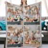 AXKEUDO Personalized Custom Throws Blanket with Photo Customized Blankets for Family Lover Pet Picture Personalized Gifts for Adults on Christmas Mothers Day Easter Birthday 4 Photo Collage 59"X39.4" view 1