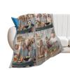 AXKEUDO Personalized Custom Throws Blanket with Photo Customized Blankets for Family Lover Pet Picture Personalized Gifts for Adults on Christmas Mothers Day Easter Birthday 4 Photo Collage 59"X39.4" view 2