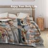 AXKEUDO Personalized Custom Throws Blanket with Photo Customized Blankets for Family Lover Pet Picture Personalized Gifts for Adults on Christmas Mothers Day Easter Birthday 4 Photo Collage 59"X39.4" view 4