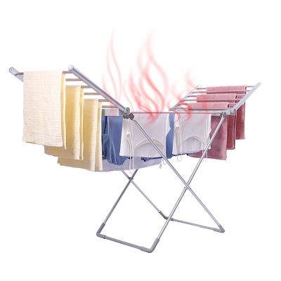 18 Bars Winged Electric Heated Clothes Airer Dryer, Electric Heated Folding Clothes Dryer Airer Cover, for Easy Storage Dry Saves Energy
