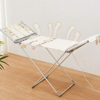 18 Bars Winged Electric Heated Clothes Airer Dryer, Folding Indoor Horse Rack, Saves Energy, for Easy Storage Towel Shirts Bed Sheets Dry