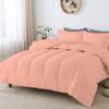 Velosso 3 PC Straight Line Pattern Comforter Set Premium Super Soft 600 GSM All Season | 1000 Thread Count | 100% Egyptian Cotton ( Oversized Super King Size, Peach Color) view 1