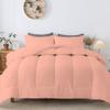 Velosso 3 PC Straight Line Pattern Comforter Set Premium Super Soft 600 GSM All Season | 1000 Thread Count | 100% Egyptian Cotton ( Oversized Super King Size, Peach Color) view 2